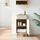 [en.casa] Ferrersp Badezimmerschrank 80 x 80 x 35 cm Eicheoptik/Sandfarben