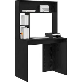 vidaXL Schreibtisch mit Regal Schwarz Eichen-Optik 91 x 50 x 149 cm