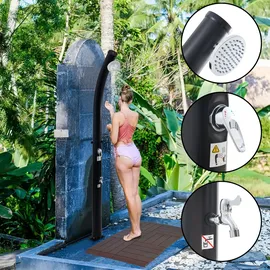 casa.pro Kebomi Solardusche schwarz 216 cm 18 l