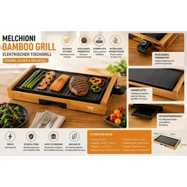 melchioni-family Bamboo Grill 1800W schwarz