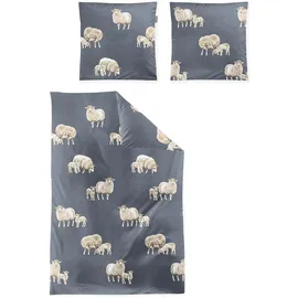 IRISETTE Panda Feinbiber Blau 155 x 220 cm + 80 x 80 cm