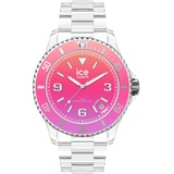 ICE-Watch - ICE clear sunset Pink - Mehrfarbige Damenuhr mit Plastikarmband - 021440