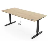 Yaasa Schreibtisch Desk Pro 180 x 80 cm Eiche hell/Schwarz