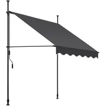 Tectake tectake® Klemmmarkise, mit Handkurbel, höhenverstellbar - 304 cm, einfache Montage