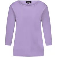 GOLDNER Basic Shirt mit U-Boot-Ausschnitt in flieder | Gr.: 44