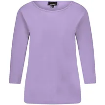 GOLDNER Basic Shirt mit U-Boot-Ausschnitt in flieder | Gr.: 44