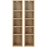 CARO-Möbel CD-Regal 20 x 17 x 186 cm Braun