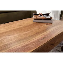 FineBuy Couchtisch Braun Massivholz 110 x 60 x 40 cm
