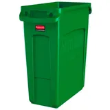 Proregal Rubbermaid Slim Jim Mülleimer Mit Belüftungskanälen 60 Liter HxBxT 63,5 x 28 x 56 cm Grün