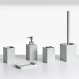 Beliani Badaccessoires Set 5-teilig Grau