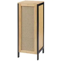 [en.casa] Wäschekorb Tervola 51 L Schwarz/Bambus [en.casa]
