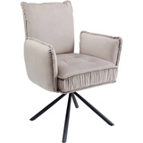 Kare DESIGN Stuhl Chelsea 85769 Stoff Grau