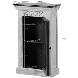 Massivmoebel24 Hängeschrank 44 x 20 x 70 cm Weiß