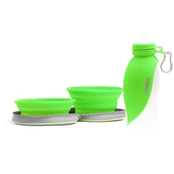 Zwei faltbare Hundenäpfe Wasserflasche