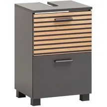 Schildmeyer Waschbeckenunterschrank Katta 158580, anthrazit/Akustikpaneel Optik, 40,2 x 35 x 60,8 cm