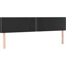 vidaXL Boxspringbett mit Matratze Schwarz 180x200 cm Kunstleder