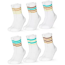 Occulto Roger Tennissocken 6er Pack Weiß/Türkis 43-46