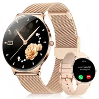 SWGOTA 2026 Smartwatch Damen Ultradünn mit 1,56" AMOLED und 20 Tage Akku Smartwatch IP68+5ATM Fitnessuhr mit 150+ Sportmodi und Bluetooth-Anruf, sowie SpO2-, WhatsApp Benachrichtigungen, Herzfrequenz-, Blutdruck- und Schlafüberwachung für Android und iOS goldfarben