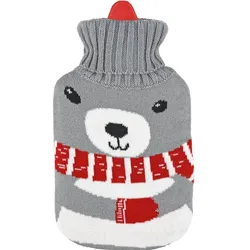 Wärmflasche Baby 1L mit Rollkragen Pullover Bezug