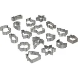 5five simply smart Ausstechformen 18er-Set Silber Metall 13,2 x 13,2 x 13,2 cm