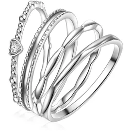 Glanzstücke München Ring Herz Sterling Silber Zirkonia in silber | Gr.: 60