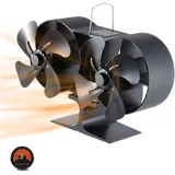 Wärmebetriebener Ofenventilator Mit 8 Flügeln, Mini-holzofenventilator Und Holzbrennerventilator Mit Thermometer Für Holzofen/holzbrenner/kamin