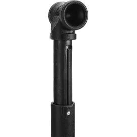 Fischer Fahrrad Luftpumpe für Rahmenbefestigung, mit Duokopf für alle Ventile (AV, DV, SV), Schwarz, Klemmweite einstellbar