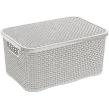 branq home essential Rattan Aufbewahrungsbox 10 l 10-tlg. grau