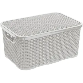 branq home essential Rattan Aufbewahrungsbox 10 l 10-tlg. grau