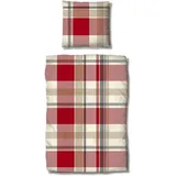Traumschlaf Lech Kariert Rot/Beige 240 x 220 cm + 2 x 80 x 80 cm