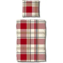 Traumschlaf Lech Kariert Rot/Beige 240 x 220 cm + 2 x 80 x 80 cm