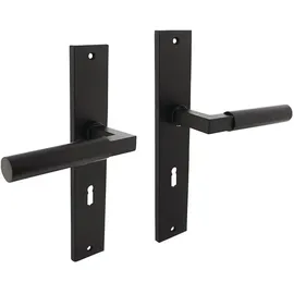 INTERSTEEL Langschildschildgarnitur Baustil Zamak F71 schwarz BB 72mm