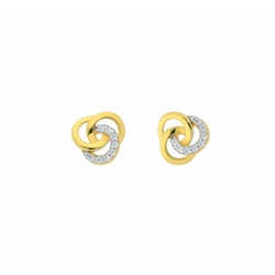 Adelia ́s Paar Ohrhänger 1 Paar 585 Gold Ohrringe / Ohrstecker mit Zirkonia, mit Zirkonia Goldschmuck für Damen goldfarben