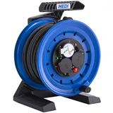 Hedi Vollkunststoff-Kabeltrommel Generation 7 Coworker - H07rn-f 3g1,5 - schwarz - 40 m, Kabel