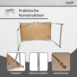 Lemodo Tapeziertisch klappbar 1 m 30 kg weiß