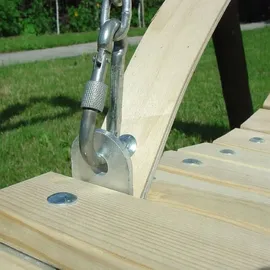 QLS Hollywoodschaukel Holz 3-Sitzer