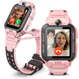 imoo Z7 Kinder-smartwatch, Kinder Smartwatch mit GPS mit SIM, Kids Smartwatch mit langanhaltendem Video-und Telefonanruf, GPS Uhr Kinder und 14-Tage-Verlauf, 4 Sportmodi, Wasserdicht IPX8 (Rosa, Z7)