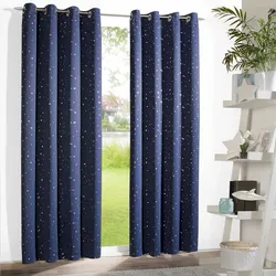 Vorhang WECKBRODT "Sarin", blau (nachtblau), B:135cm H:160cm, Microfaser, Polyester, Gardinen