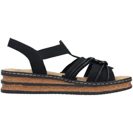 Rieker Keilsandalette Damen Schwarz 38