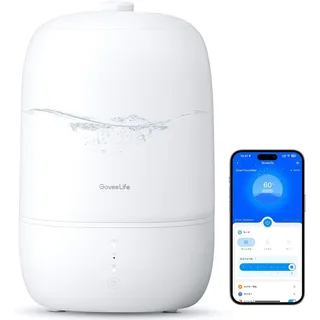 goveelife Smart Humidifier mit Aroma Diffusor & Nachlicht bis zu 25H, 24dB Leise Klein Raumluftbefeuchter Pflanzen, Baby, Kinderzimmer, Growbox