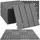 Tectake Terrassenfliesen Tegulas 31 x 31 x 2 cm grau