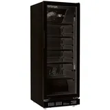 orange. orange 230L Getränkekühlschrank (Flaschenkühlschrank) mit Glastür. Abschließbar. Komplett schwarz. Freistehender Getränkekühlschrank.
