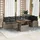 vidaXL Garten-Lounge-Set 7-tlg. grau