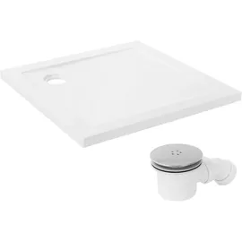 luxebath Duschwanne 80x80 cm Ablaufgarnitur