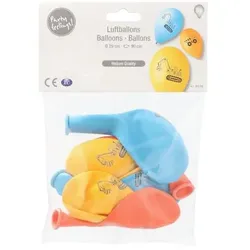 72 Luftballons Ø 29 cm farbig sortiert `Construction Vehicles` Baustelle