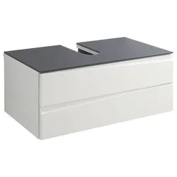 Waschbeckenunterschrank Shape ca. 80x33x47cm Weiß/Grau