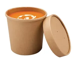 Colpac Recycelbare, mikrowellengeeignete Suppenbecher 350ml