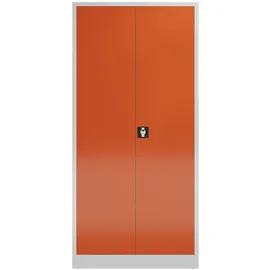 Classix Aktenschrank 92 x 42 x 194 cm rot/lichtgrau