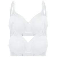 FELINA 2er Pack BH ohne Bügel in weiss weiss