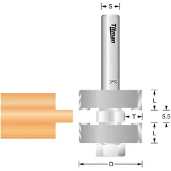 T-Nut Federfräser HW Z=2+2